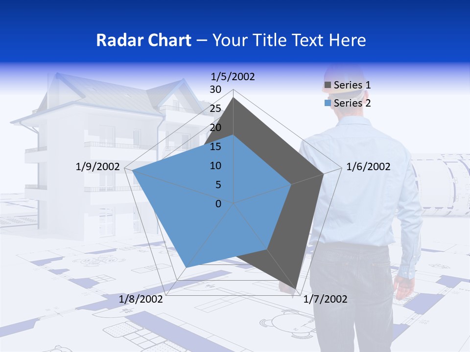 Stading Helmet Worker PowerPoint Template