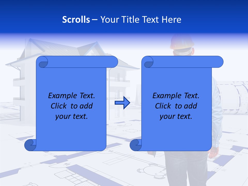 Stading Helmet Worker PowerPoint Template