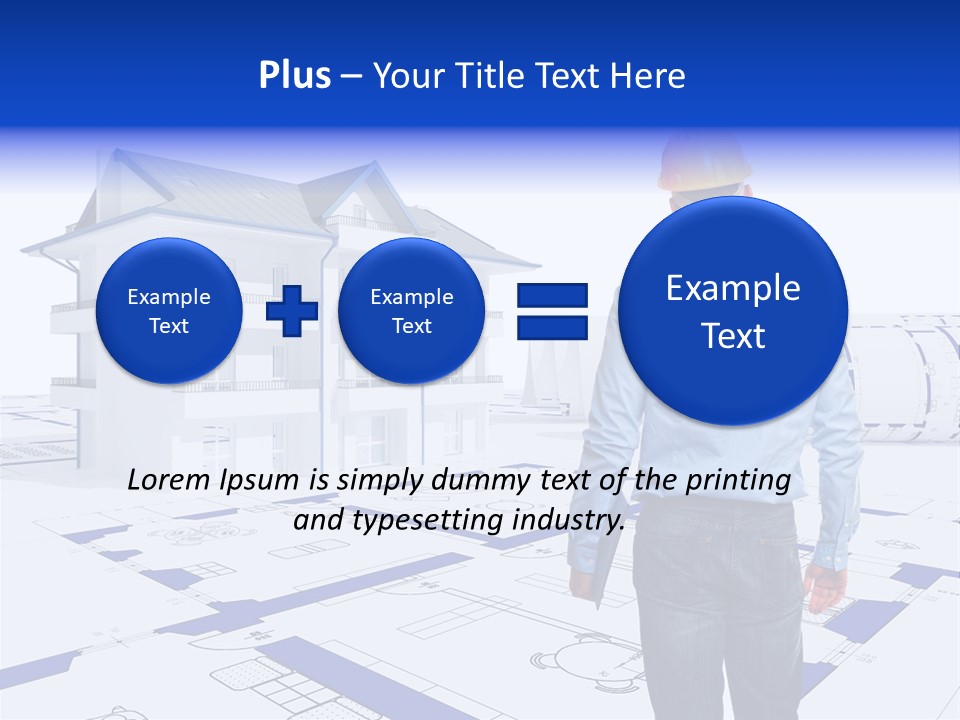 Stading Helmet Worker PowerPoint Template