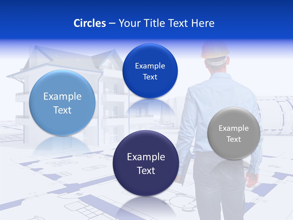 Stading Helmet Worker PowerPoint Template