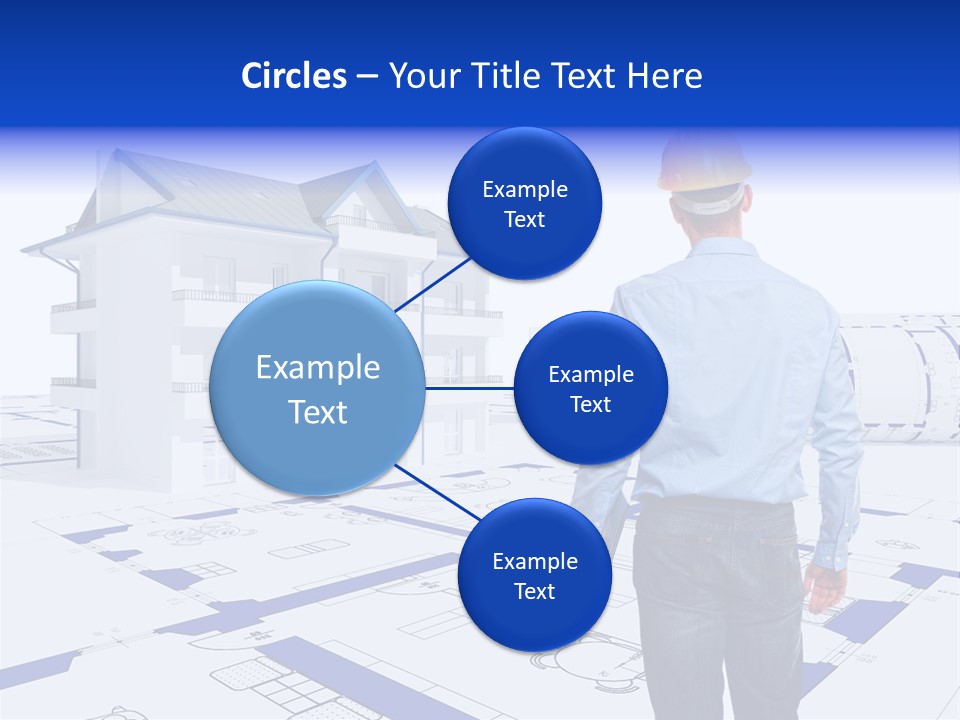 Stading Helmet Worker PowerPoint Template