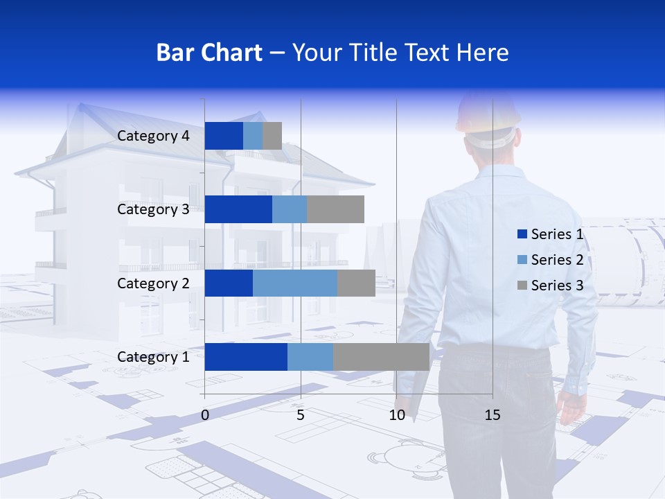 Stading Helmet Worker PowerPoint Template