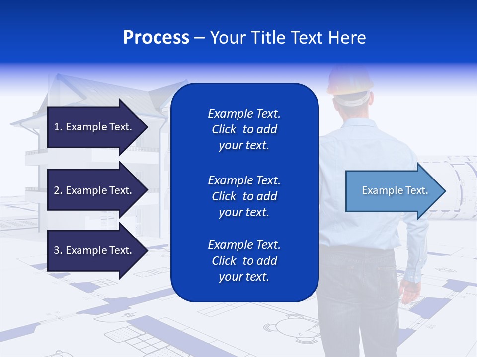 Stading Helmet Worker PowerPoint Template