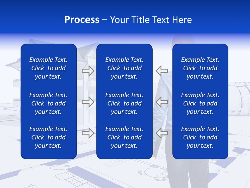 Stading Helmet Worker PowerPoint Template