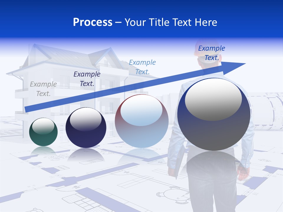 Stading Helmet Worker PowerPoint Template