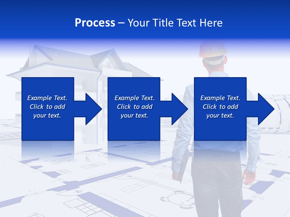 Stading Helmet Worker PowerPoint Template