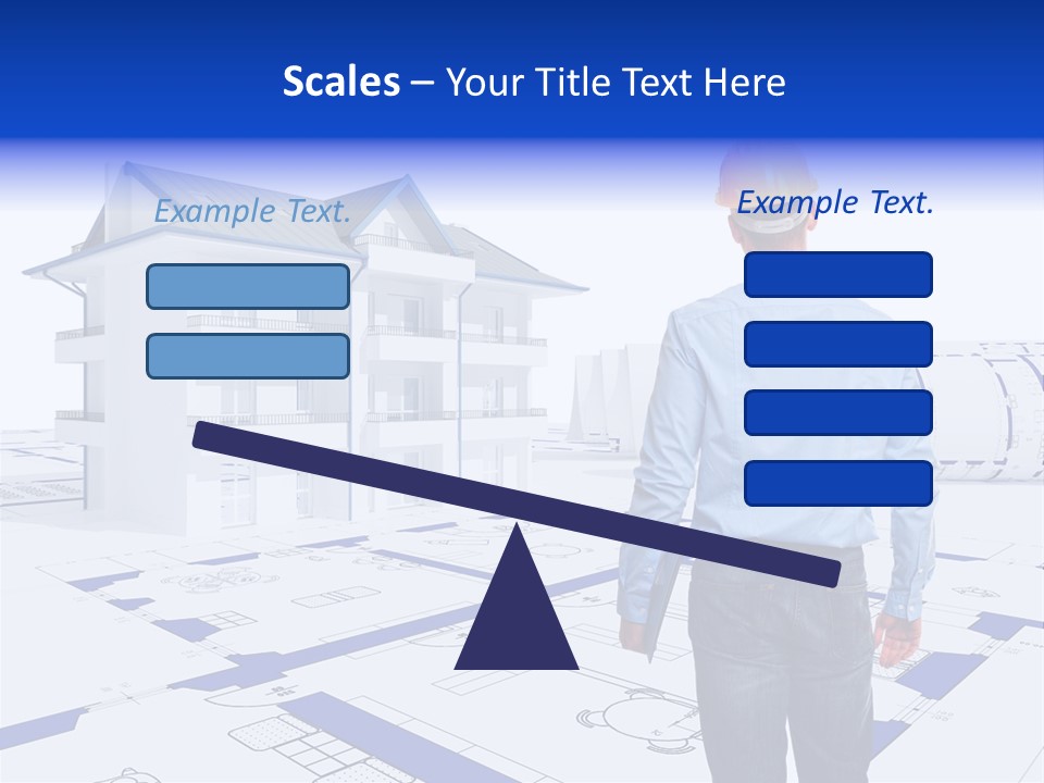 Stading Helmet Worker PowerPoint Template