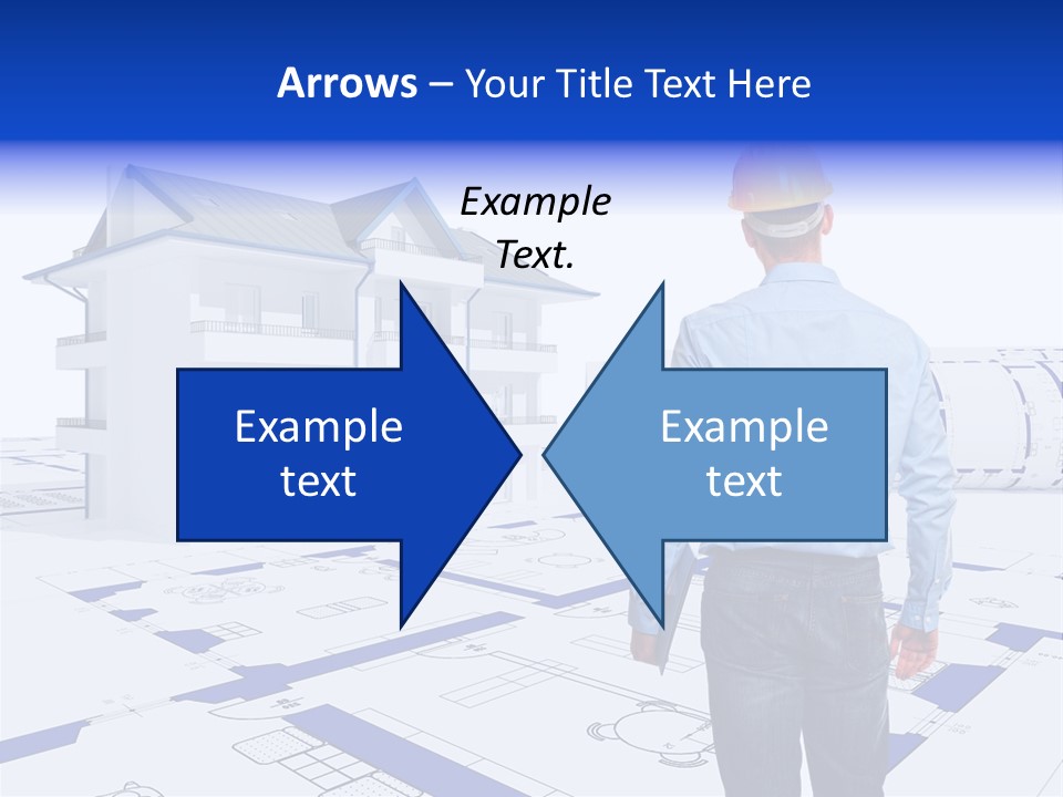 Stading Helmet Worker PowerPoint Template
