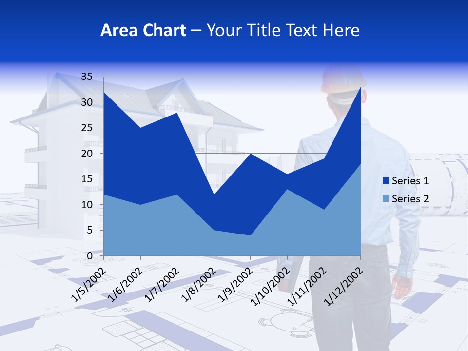Stading Helmet Worker PowerPoint Template