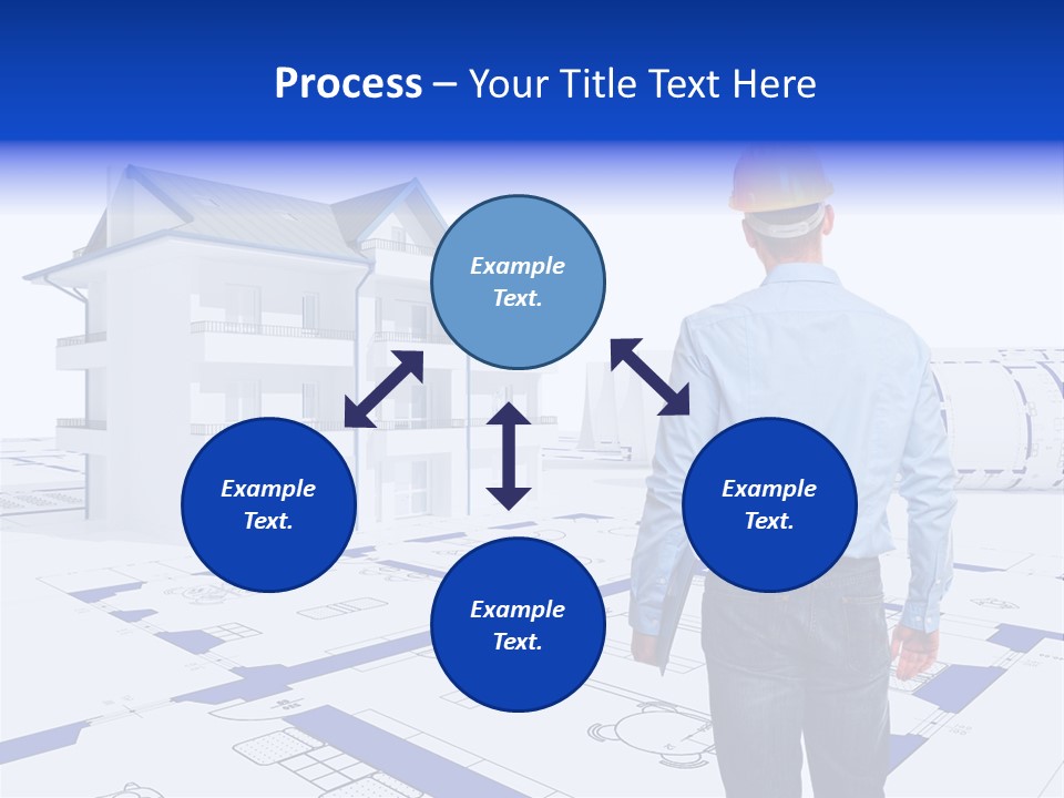 Stading Helmet Worker PowerPoint Template