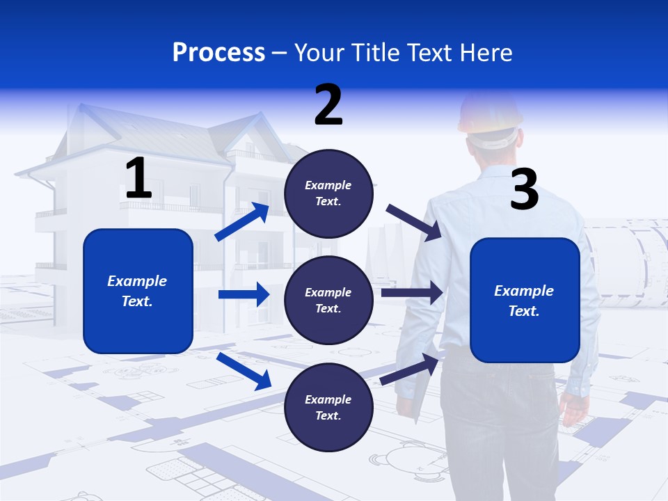 Stading Helmet Worker PowerPoint Template