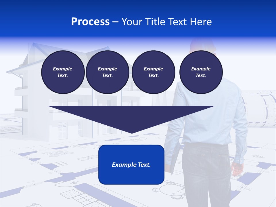 Stading Helmet Worker PowerPoint Template