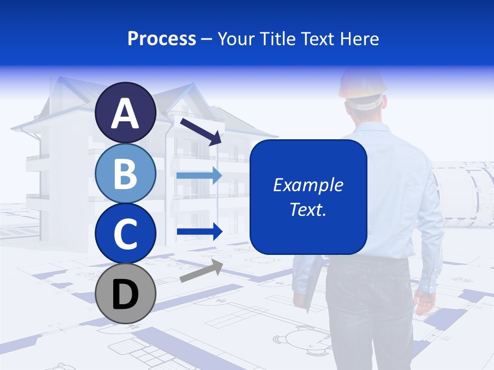 Stading Helmet Worker PowerPoint Template