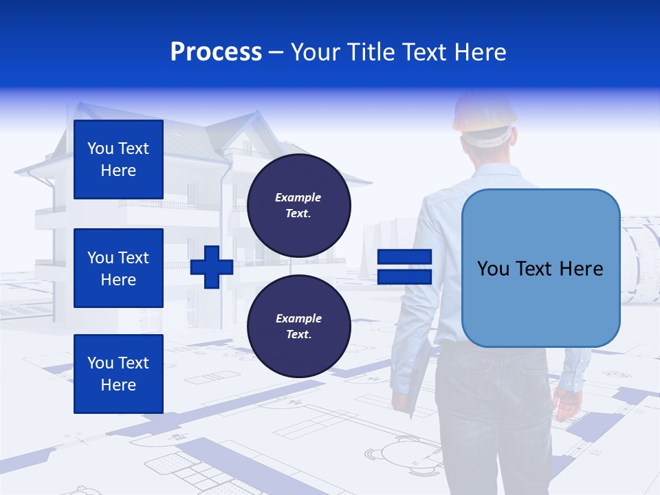 Stading Helmet Worker PowerPoint Template