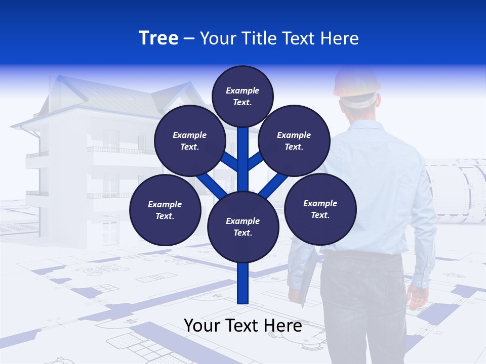 Stading Helmet Worker PowerPoint Template