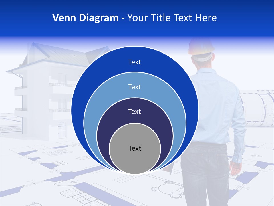 Stading Helmet Worker PowerPoint Template