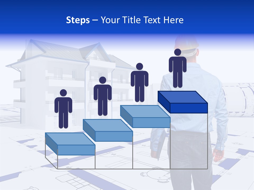 Stading Helmet Worker PowerPoint Template