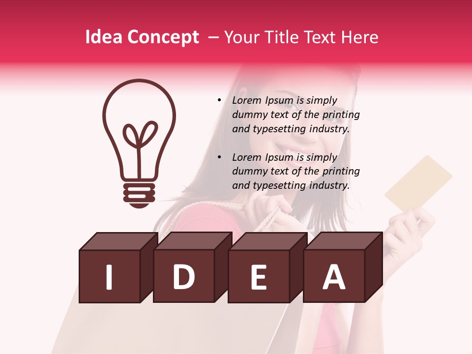 Pretty Buy Woman PowerPoint Template