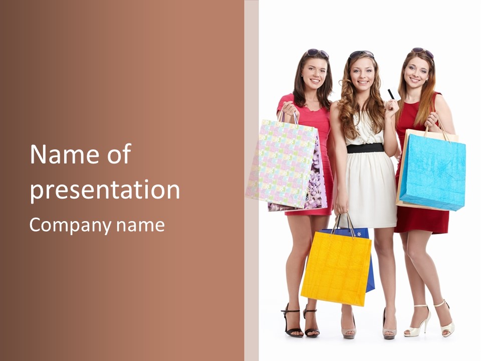 Card Consumer Happiness PowerPoint Template