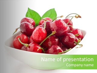 Red Fruit Berry PowerPoint Template