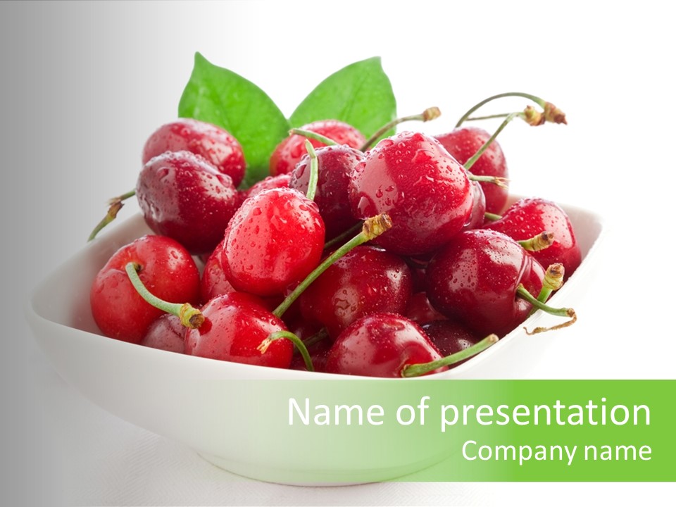 Red Fruit Berry PowerPoint Template