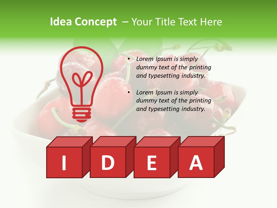 Red Fruit Berry PowerPoint Template