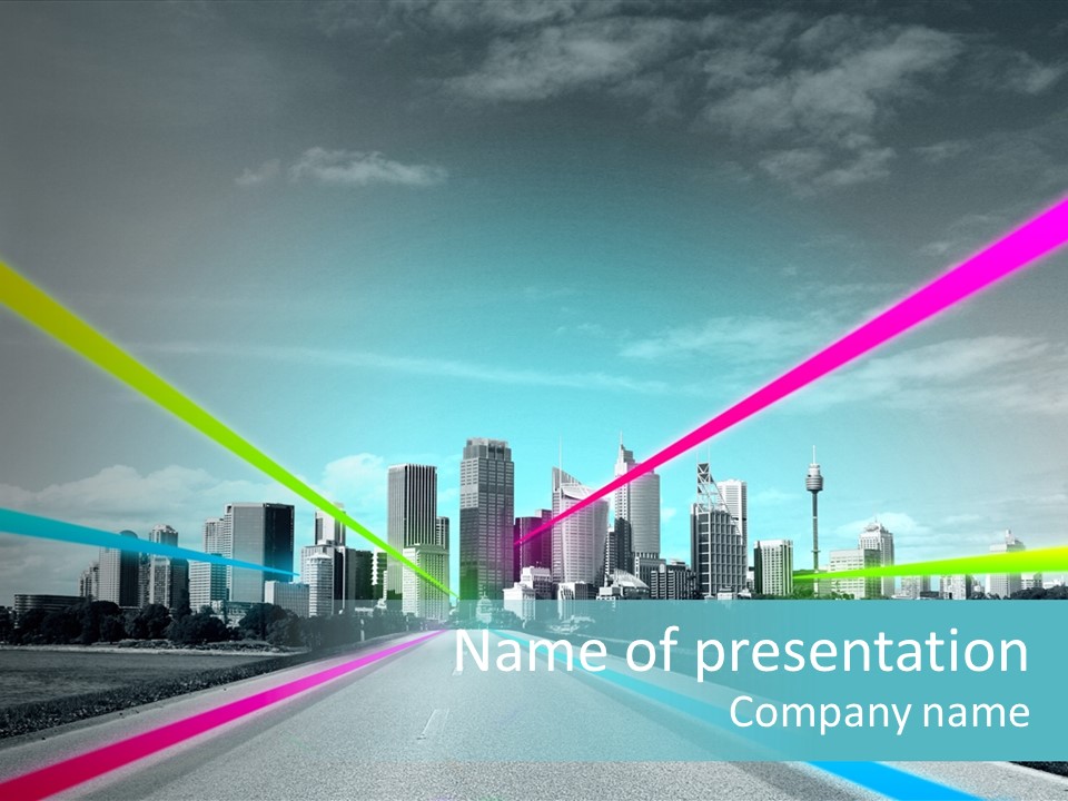 Road Aim Motion PowerPoint Template