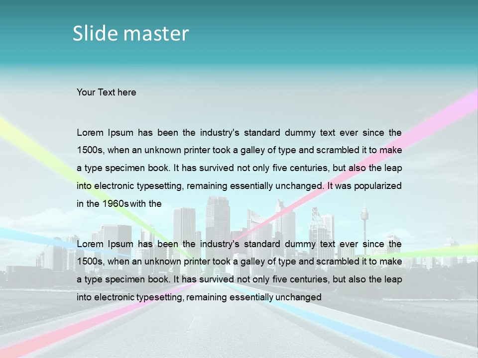 Road Aim Motion PowerPoint Template