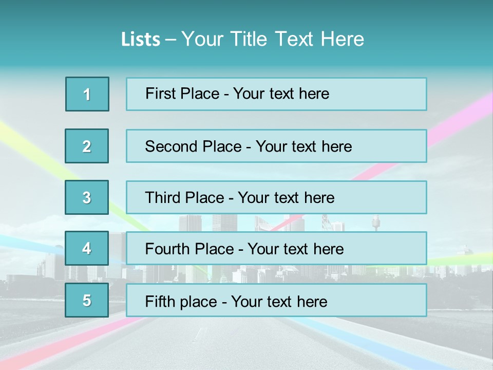 Road Aim Motion PowerPoint Template