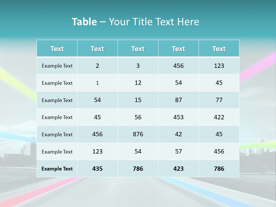 Road Aim Motion PowerPoint Template