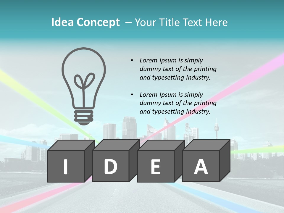 Road Aim Motion PowerPoint Template