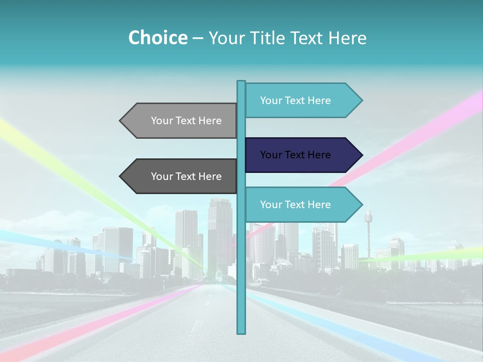 Road Aim Motion PowerPoint Template
