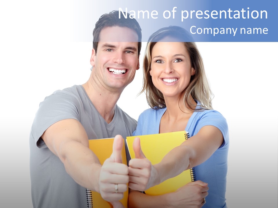 Study Smile Teenager PowerPoint Template