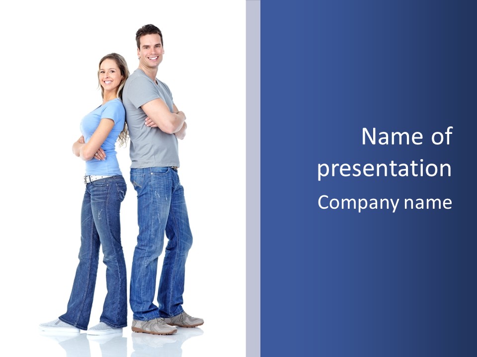 Beauty Isolated Male PowerPoint Template