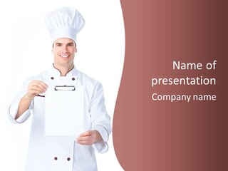 Adult Chef Staff PowerPoint Template