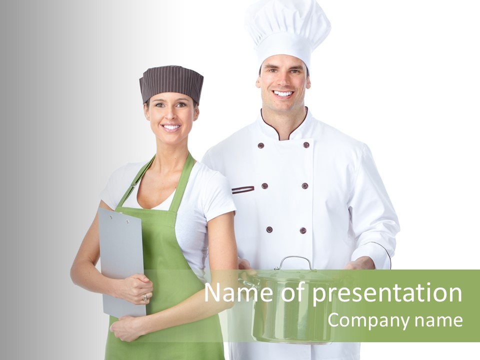 Recipe Girl White PowerPoint Template