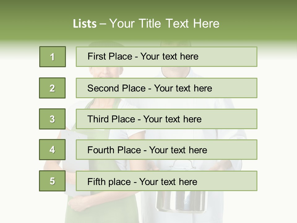 Recipe Girl White PowerPoint Template