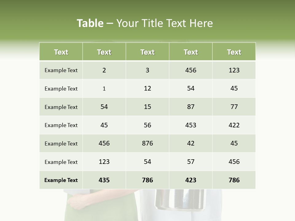 Recipe Girl White PowerPoint Template