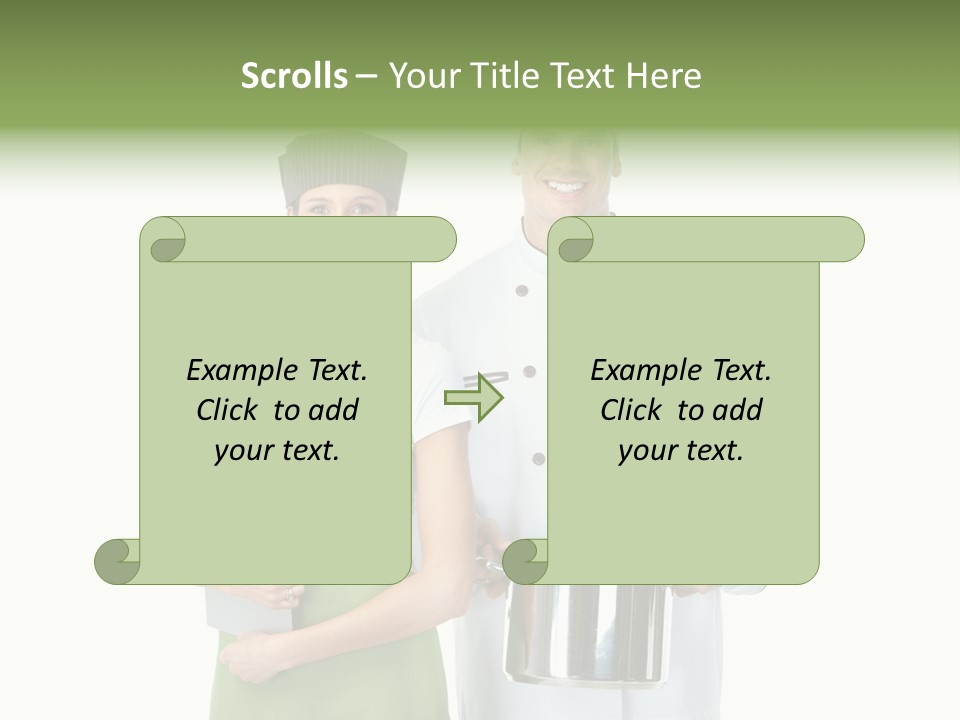 Recipe Girl White PowerPoint Template