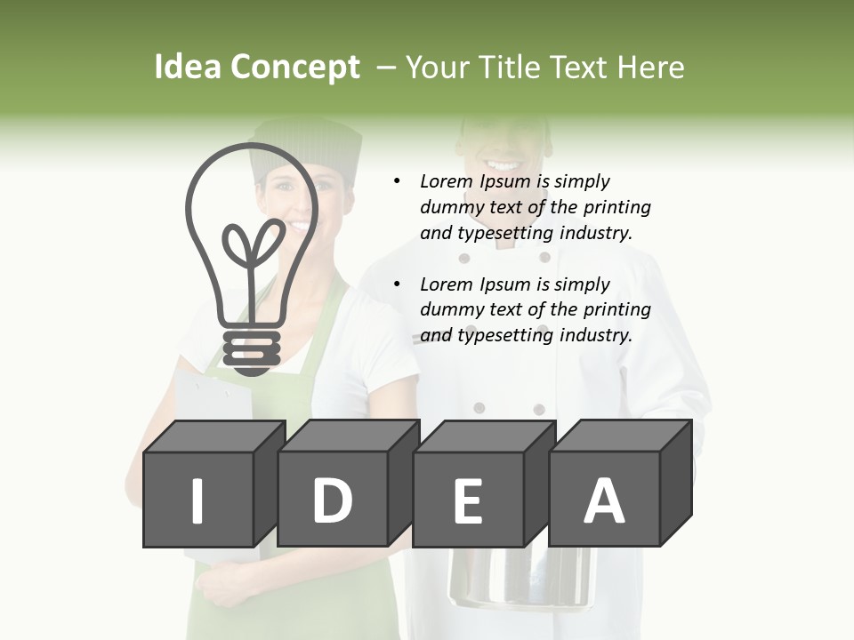 Recipe Girl White PowerPoint Template