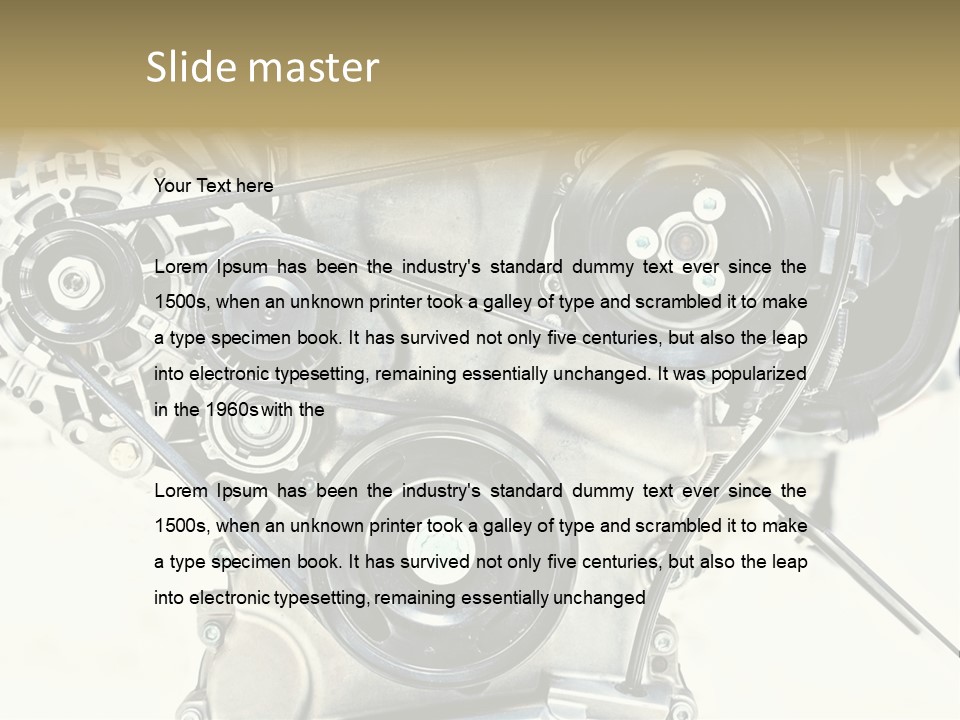Close Up Technology Stainless PowerPoint Template