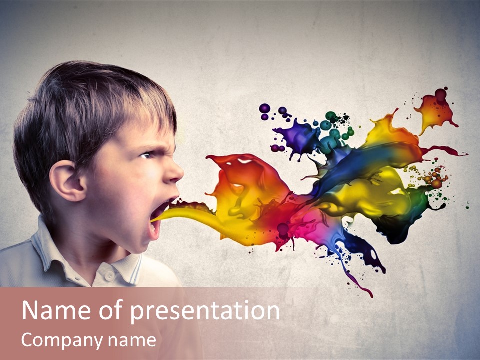 Liquid Tear Spit PowerPoint Template