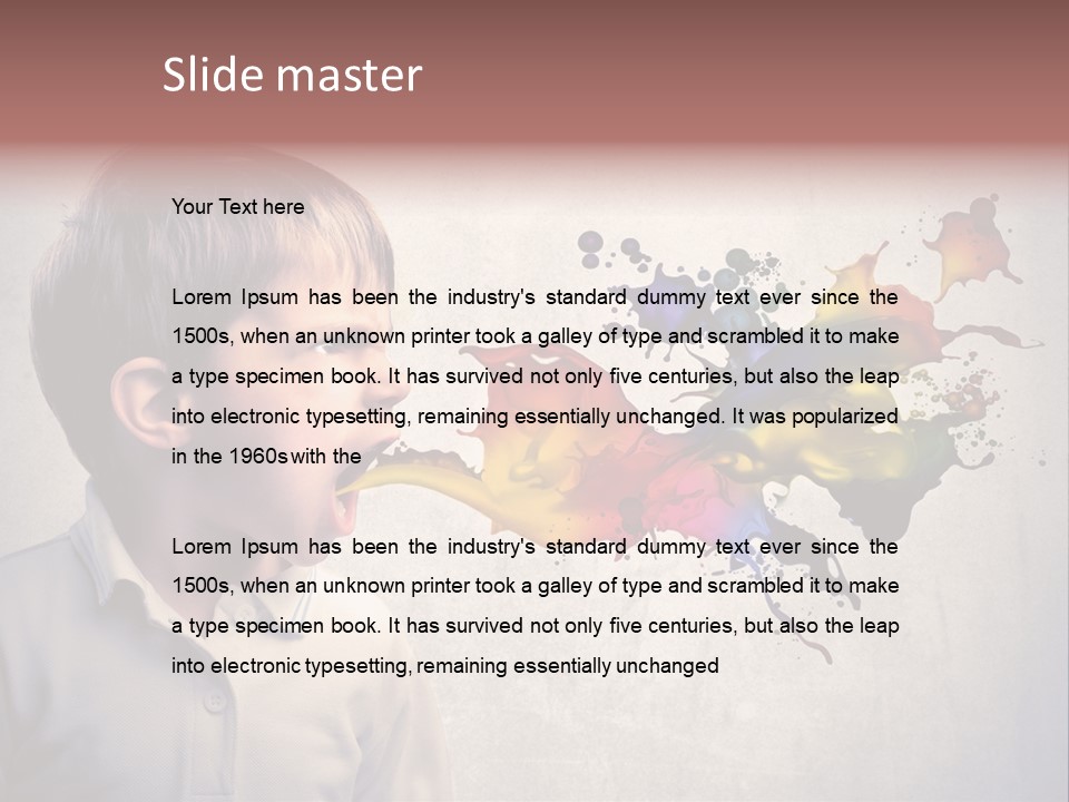 Liquid Tear Spit PowerPoint Template