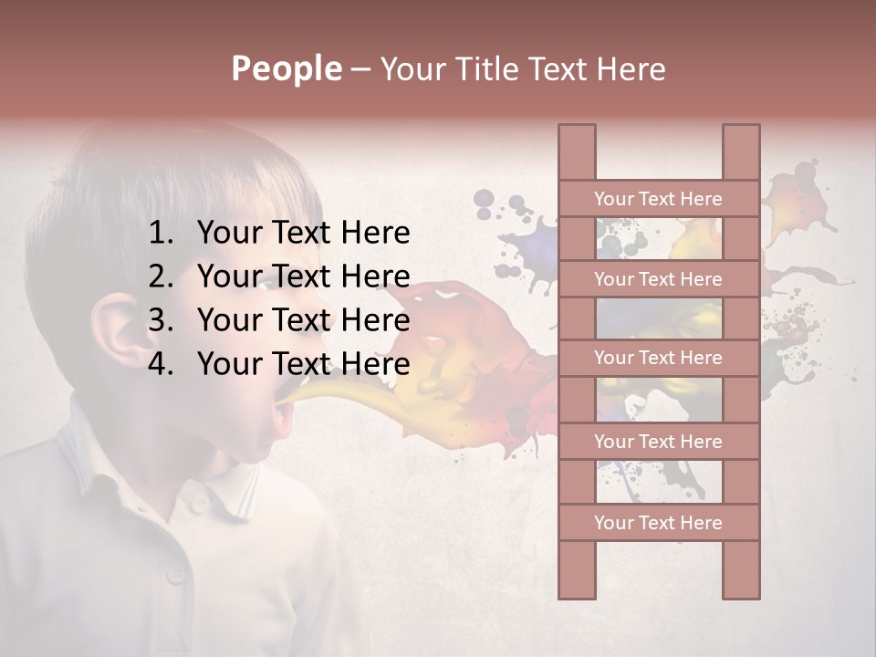 Liquid Tear Spit PowerPoint Template