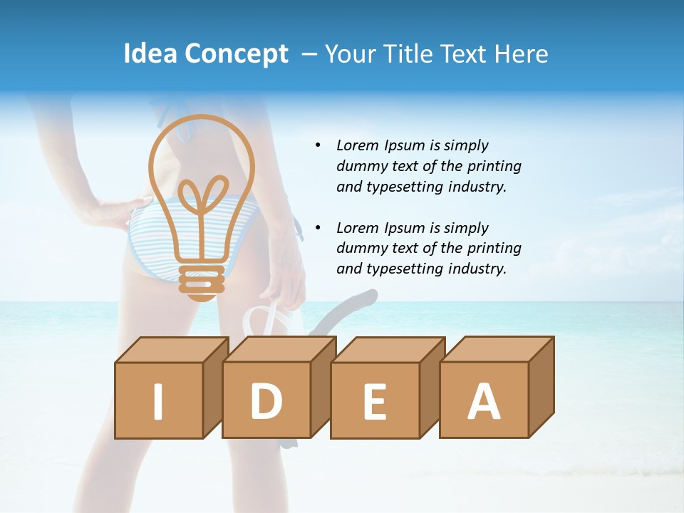 Sea Woman Body PowerPoint Template