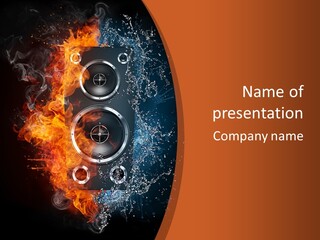 Shape Electrical Flame PowerPoint Template