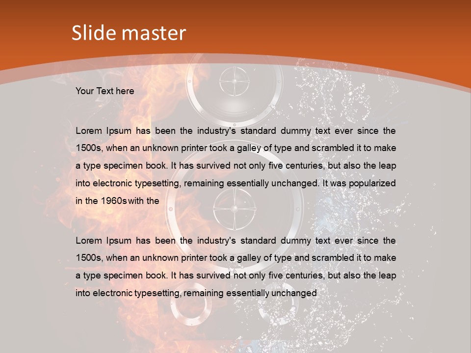 Shape Electrical Flame PowerPoint Template