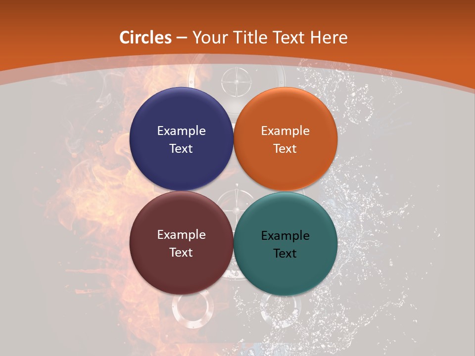 Shape Electrical Flame PowerPoint Template