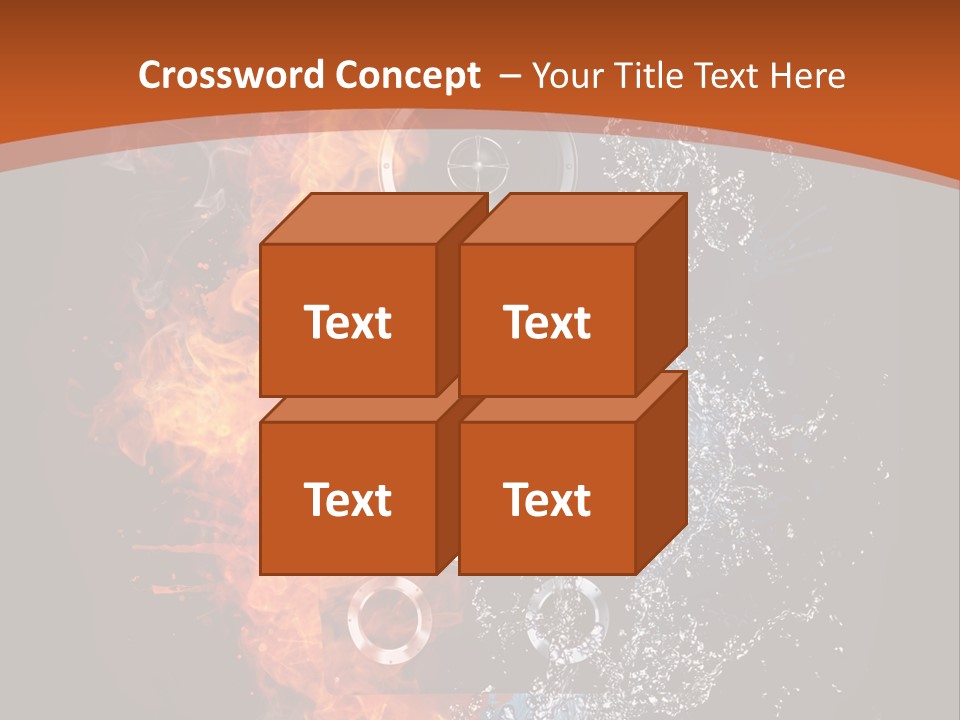 Shape Electrical Flame PowerPoint Template