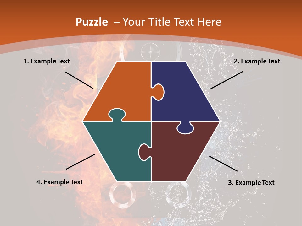 Shape Electrical Flame PowerPoint Template